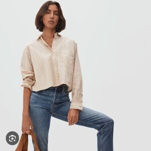 Everlane way short shirt golden brown